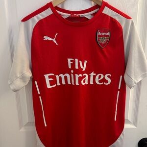 Puma Red and White Arsenal Soccer Jersey